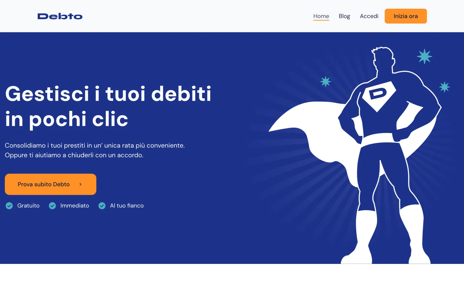 Screenshot 1 di Debto — piattaforma per la gestione del debito